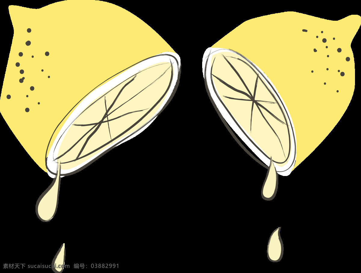 柠檬汁 柠檬 黄色 水果 柑橘 食品 新鲜 健康 白 多汁 卡通设计
