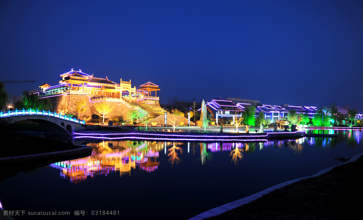 灯光 仿古建筑 风景 风景区 建筑摄影 建筑园林 景观 旅游 董子读书台 水景 河边风景 美景 游玩 水 董子 夜景 霓虹灯 夜晚 装饰素材 灯饰素材