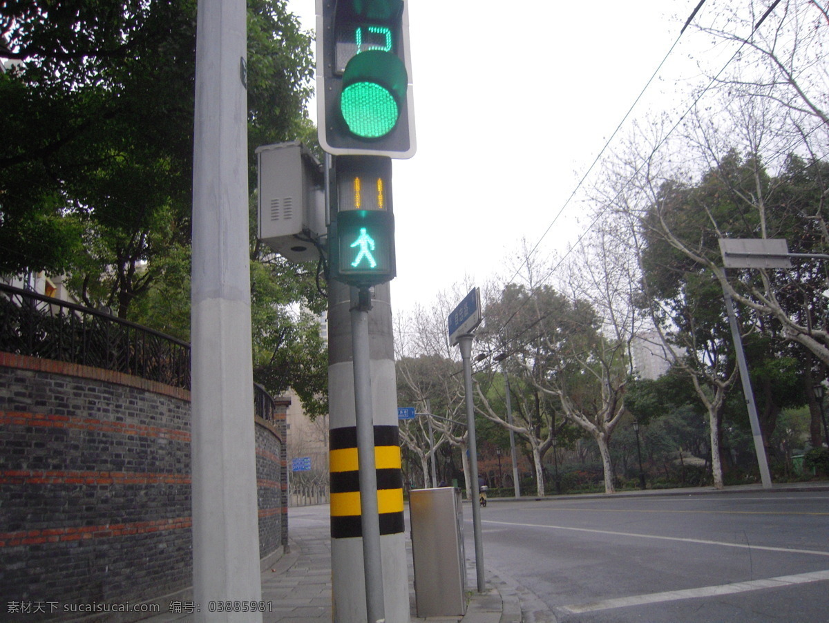 街景 上海街景 上海自忠路 上海风景 红绿灯 马路风景 自然景观 自然风景