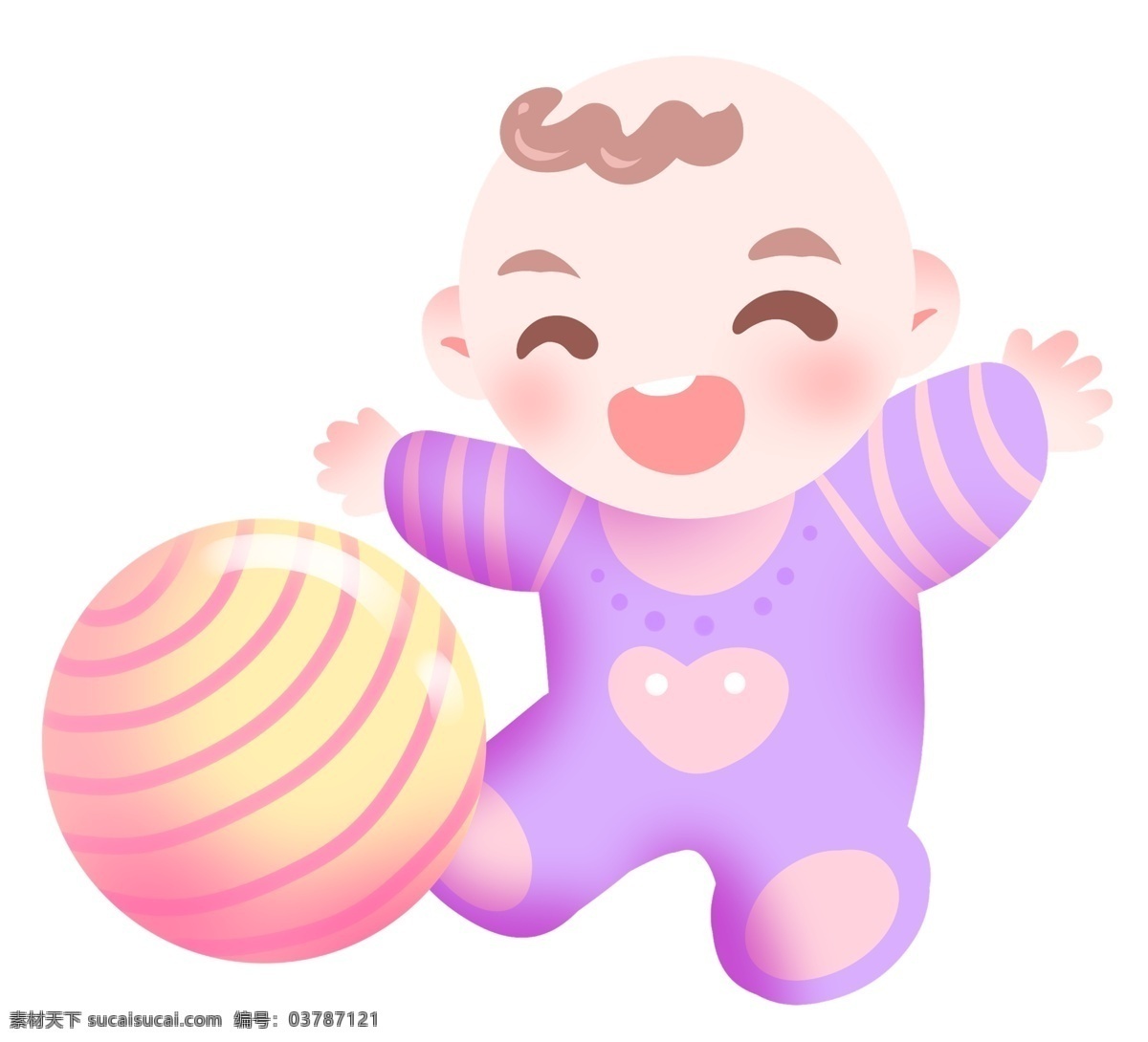 玩 皮球 婴儿 宝贝 插画 彩色的皮球 卡通插画 婴儿插画 宝贝插画 可爱宝贝 婴儿宝贝 玩皮球的孩子