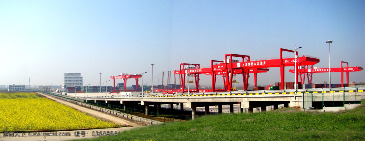 江西九江港 江西 九江 九江港 码头 运输 工业生产 现代科技