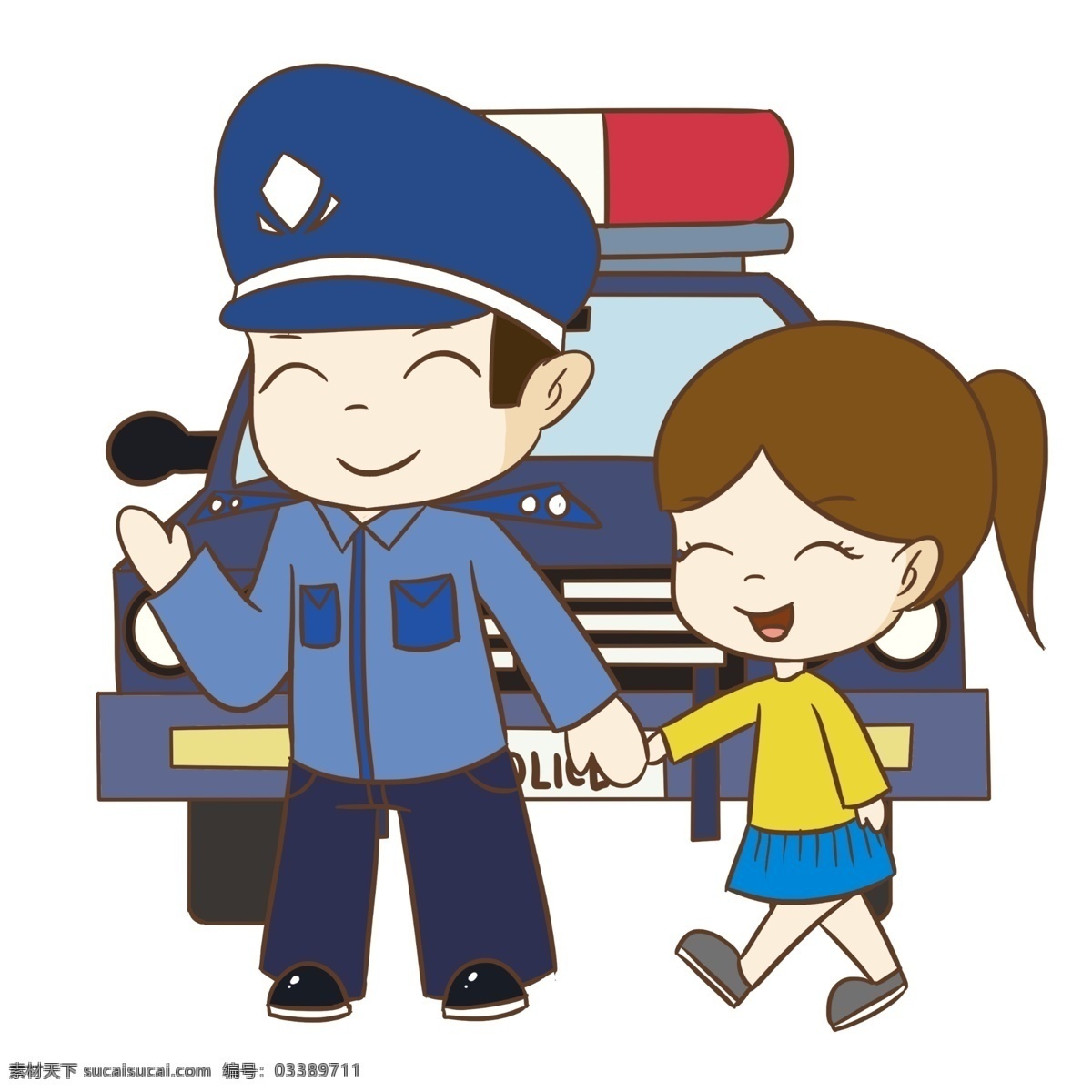 文明 交通安全 出行 尊老爱幼 插画 文明交通 安全出行 斑马线 公路 小孩 交警 拉 马路 交警和小朋友