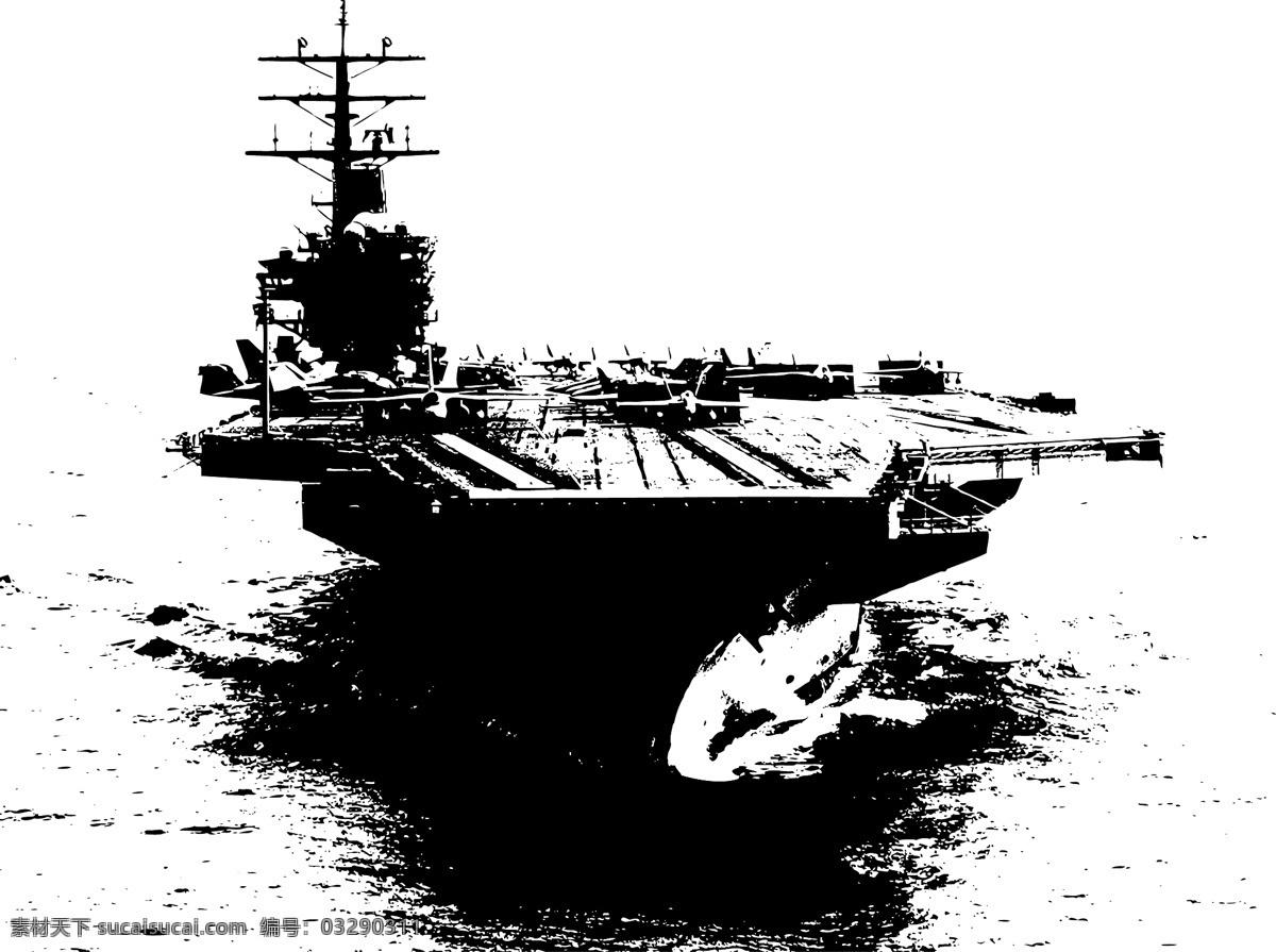 航母剪影 航空母舰 武器 先进 军队 黑白 剪影 军事 战斗机 大海 战争 底纹边框 背景底纹