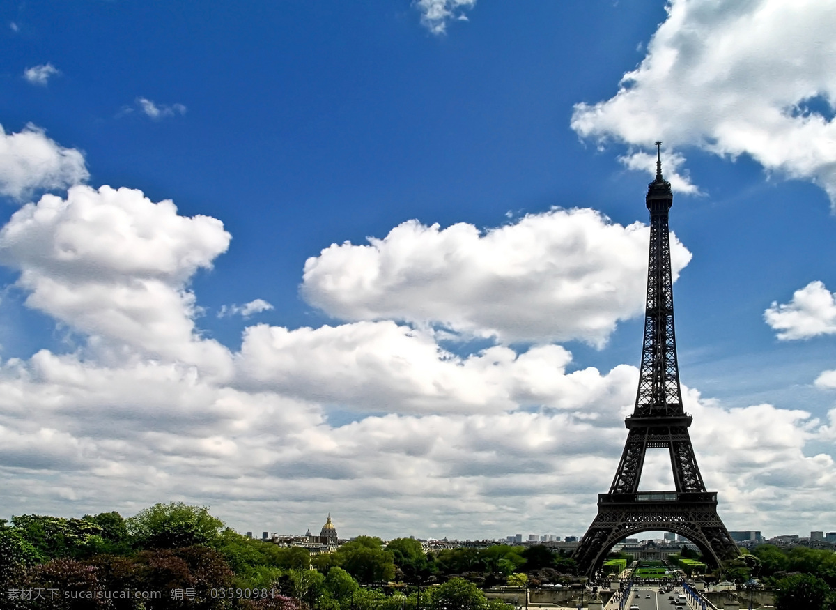 法国 城市 建筑 艾菲尔铁塔 建筑风光 树 蓝天 白云 城市图片 法国建筑 巴黎风光 铁塔 都市风光 美丽风光 美丽风景 名胜古迹 旅游胜地 建筑设计 环境家居
