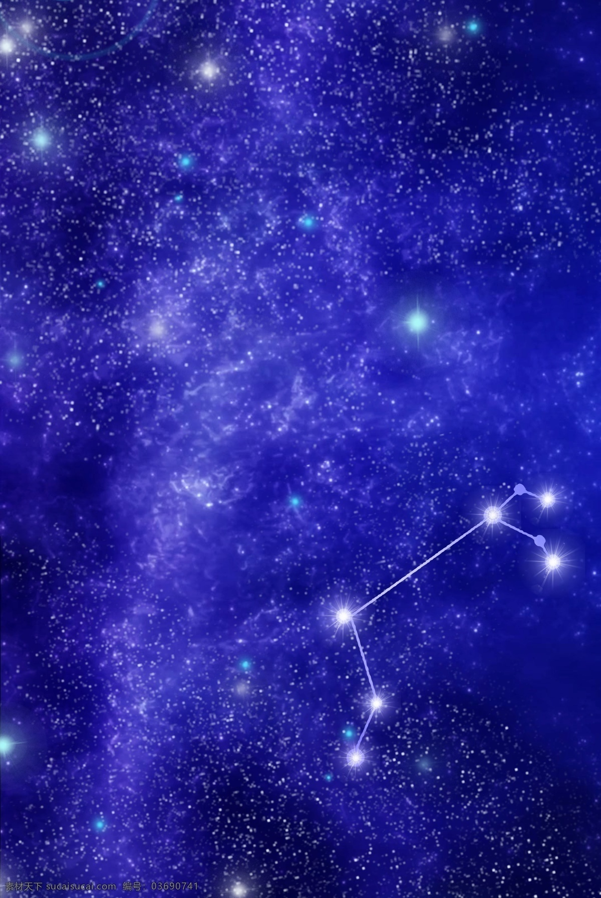 简约 梦幻 十二星座 白羊座 星空 背景 唯美 星座 光效 文艺 星座符号
