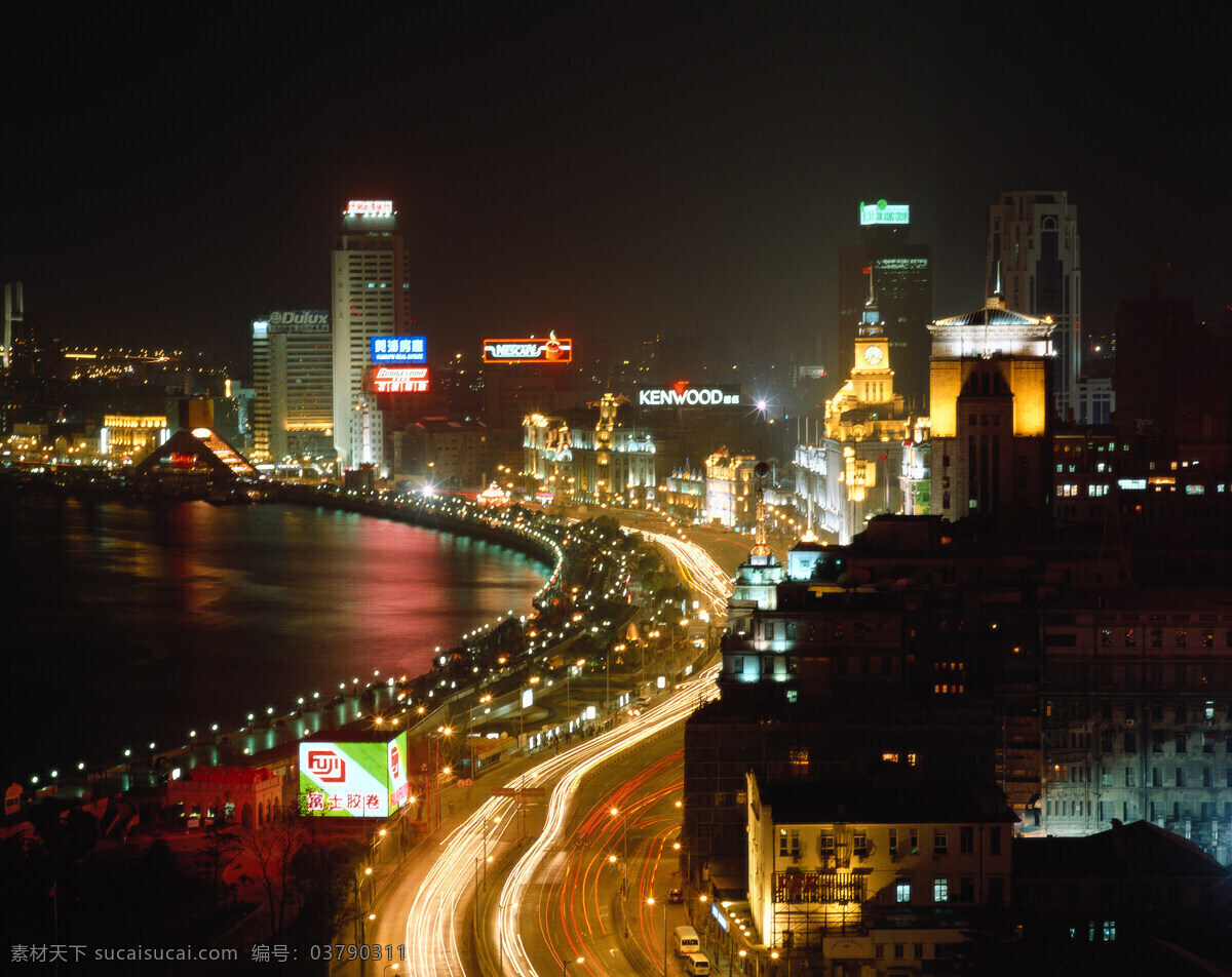 美丽 城市 夜景 城市之夜 城市夜景 高楼大厦 繁华都市 繁荣城市 灯光 霓虹灯 道路 马路 城市风光 环境家居