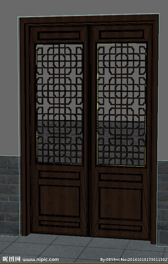 古建窗花古门 古建 中式 门 窗花 门窗 古建门窗 3d设计 室外模型 max