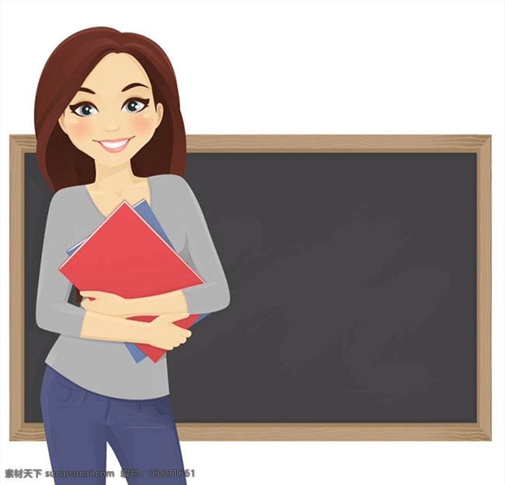 女 教师 矢量图 年轻人 教育 女子 黑板 教案 矢量 高清图片