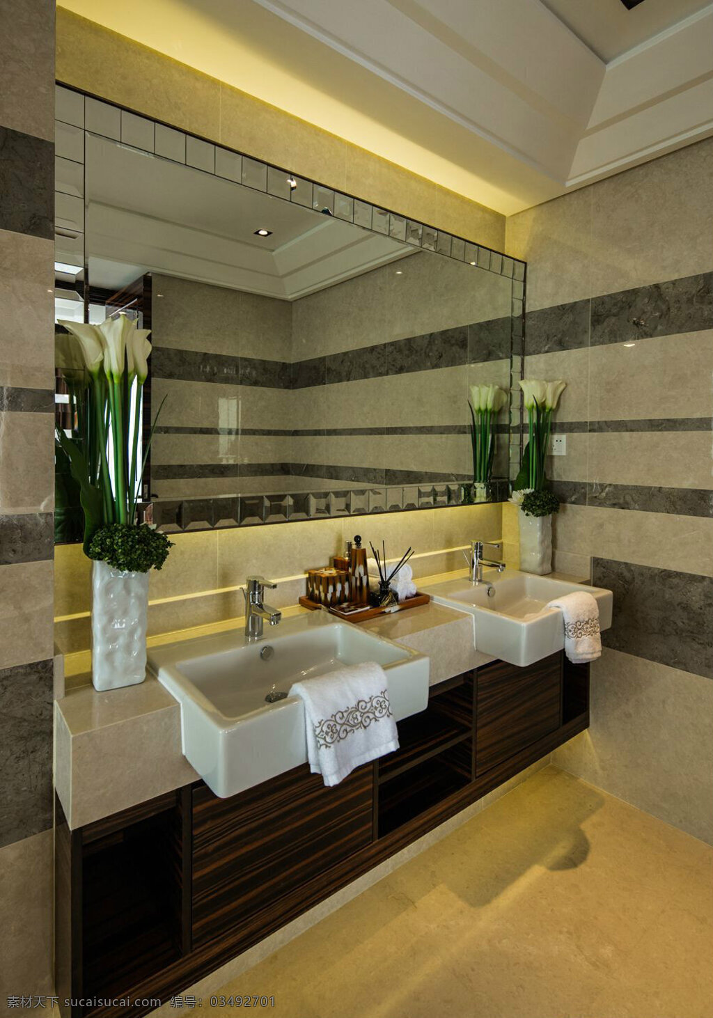 现代 奢华 欧式 浴室 洗脸 台 装修 效果图 大气 浴室装修