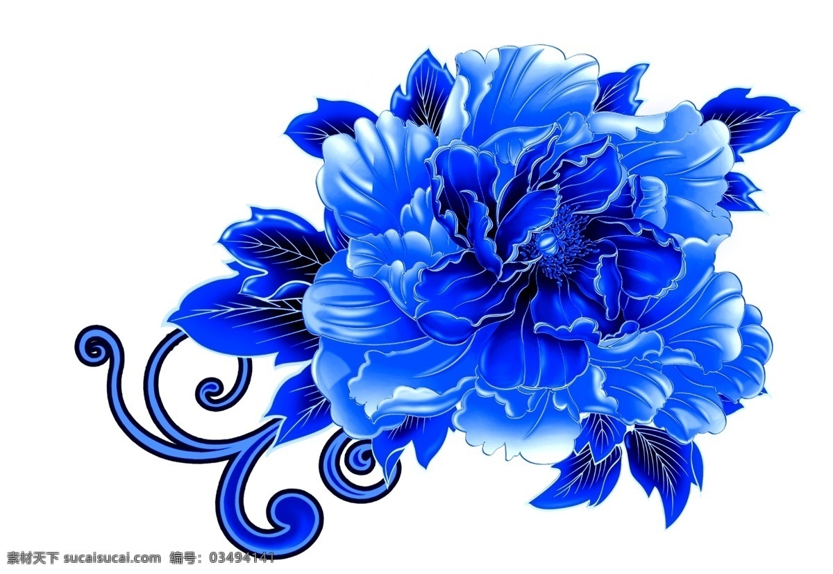 青花 青花瓷素材 底纹花纹 陶瓷花纹 陶瓷兰彩 花儿 牡丹 背景素材 分层 源文件