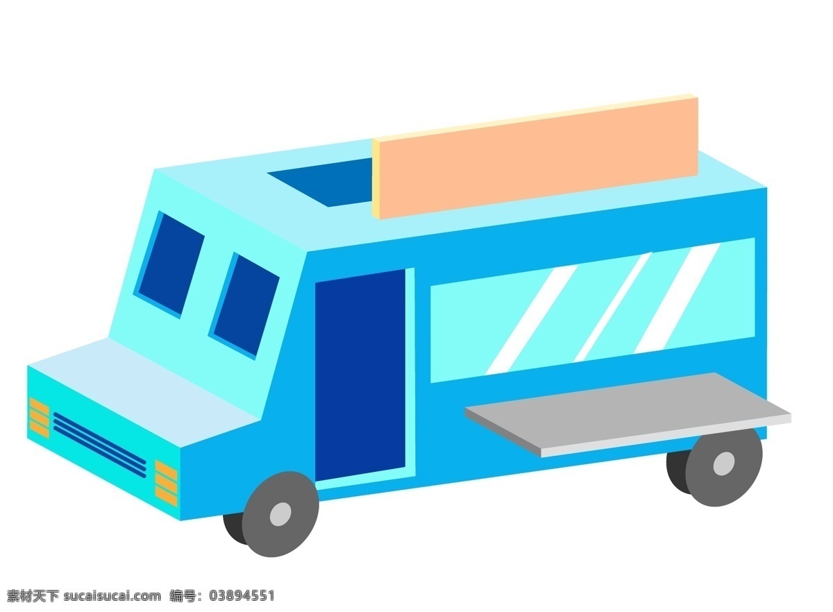 卡车 交通 卡通 插画 蓝色的卡车 卡通插画 家具插画 家具 简易家具 实木的家具 漂亮的卡车 车子
