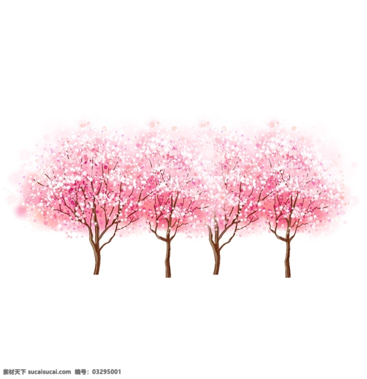 排 唯美 浪漫 樱花 树林 粉色 春季