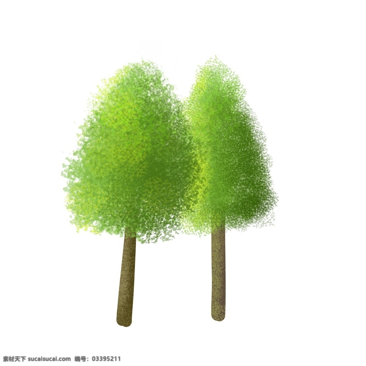 长满 绿叶 树 插画 png图片 绿色 长满绿叶的树 环境保护 绿色植物 植树 植树节 乔木 高大的树