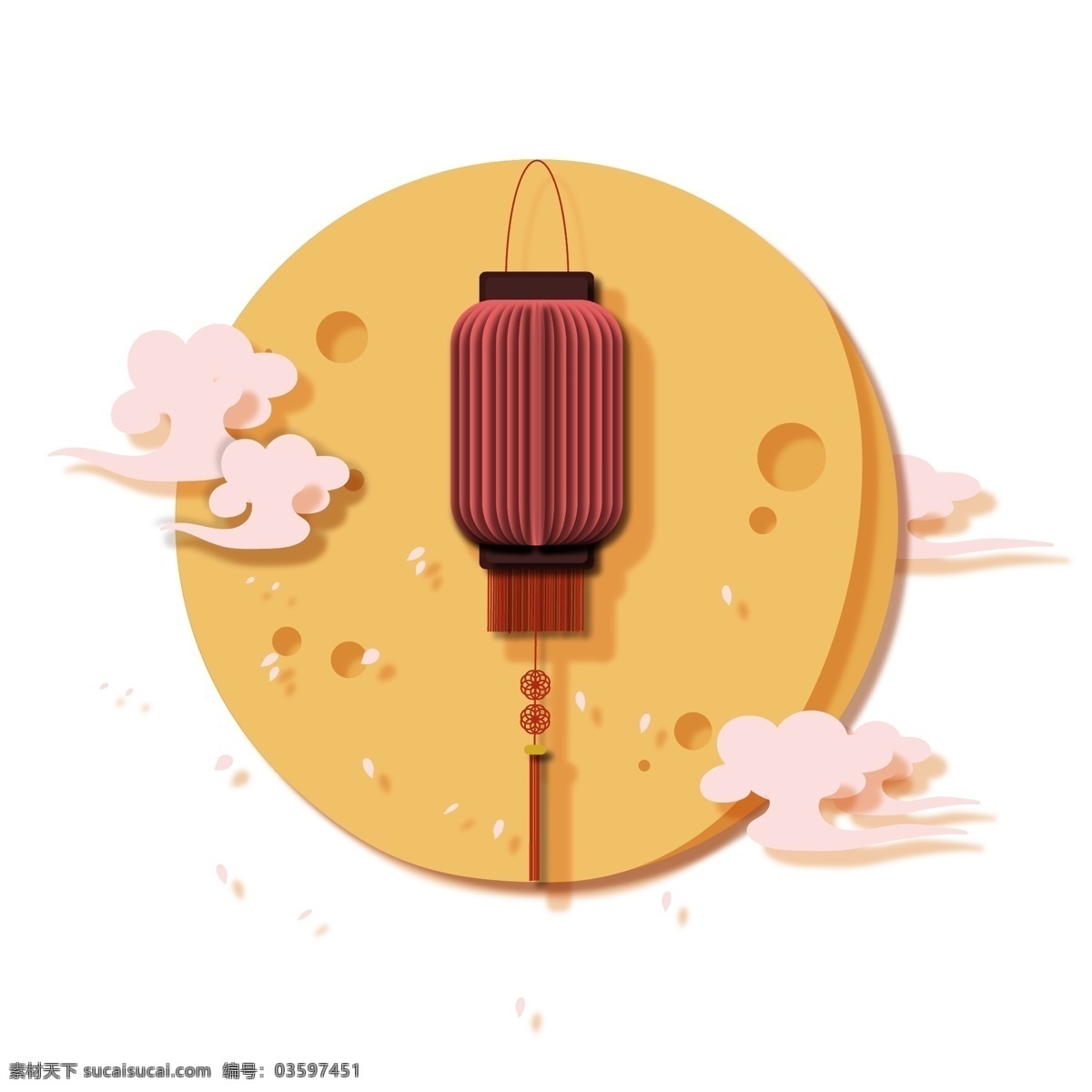微 立体 中秋节 赏月 灯笼 矢量 元素 祥云 花瓣 喜庆 中秋 节日 月亮 圆月 云朵 微立体 剪纸风格 唯美 浪漫 节日元素 矢量元素