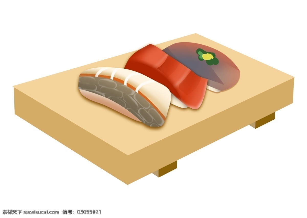 三文鱼 寿司 料理 插画 一块寿司 三文鱼寿司 料理插画 日本料理 插图 日料寿司插图