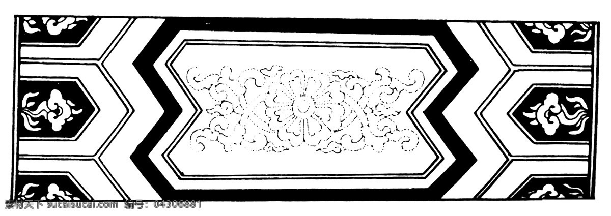 花边纹饰 传统 图案 传统图案 设计素材 装饰图案 书画美术 白色