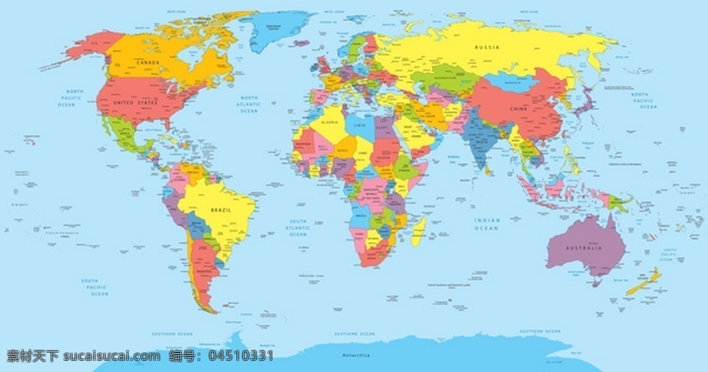 详细卫星世界地图矢量素材图片下载-素材编号04510331-素材天下图库