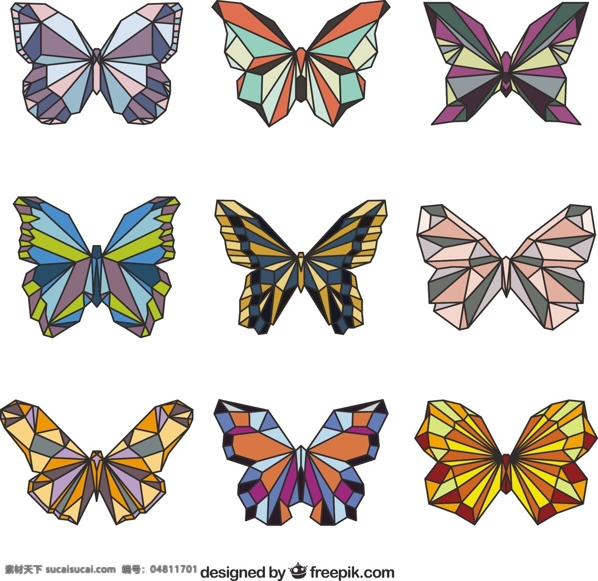 可爱 几何 蝴蝶 颜色 抽象 自然 动物 形状 多边形 飞 昆虫 抽象的形状 白色