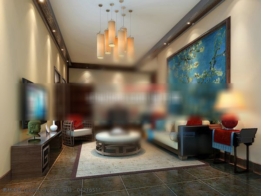 中式 客厅 3d 模型 3d模型下载 3dmax 现代风格模型 欧式风格 复古风格 华丽 家具模型 家装家具