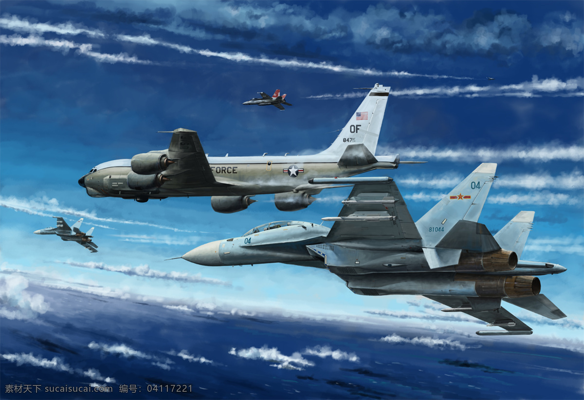 蓝天 白云 战斗机 飞机 天空 导弹 现代科技 军事 武器 军事武器
