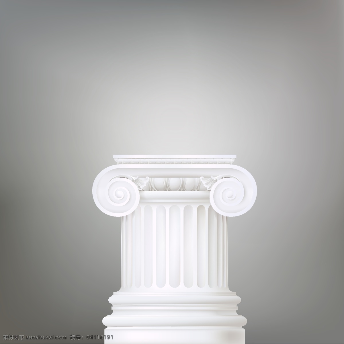洁白 光滑 古罗马 柱 洁白光滑 古罗马柱 柱子 建筑 生活百科 矢量素材 灰色