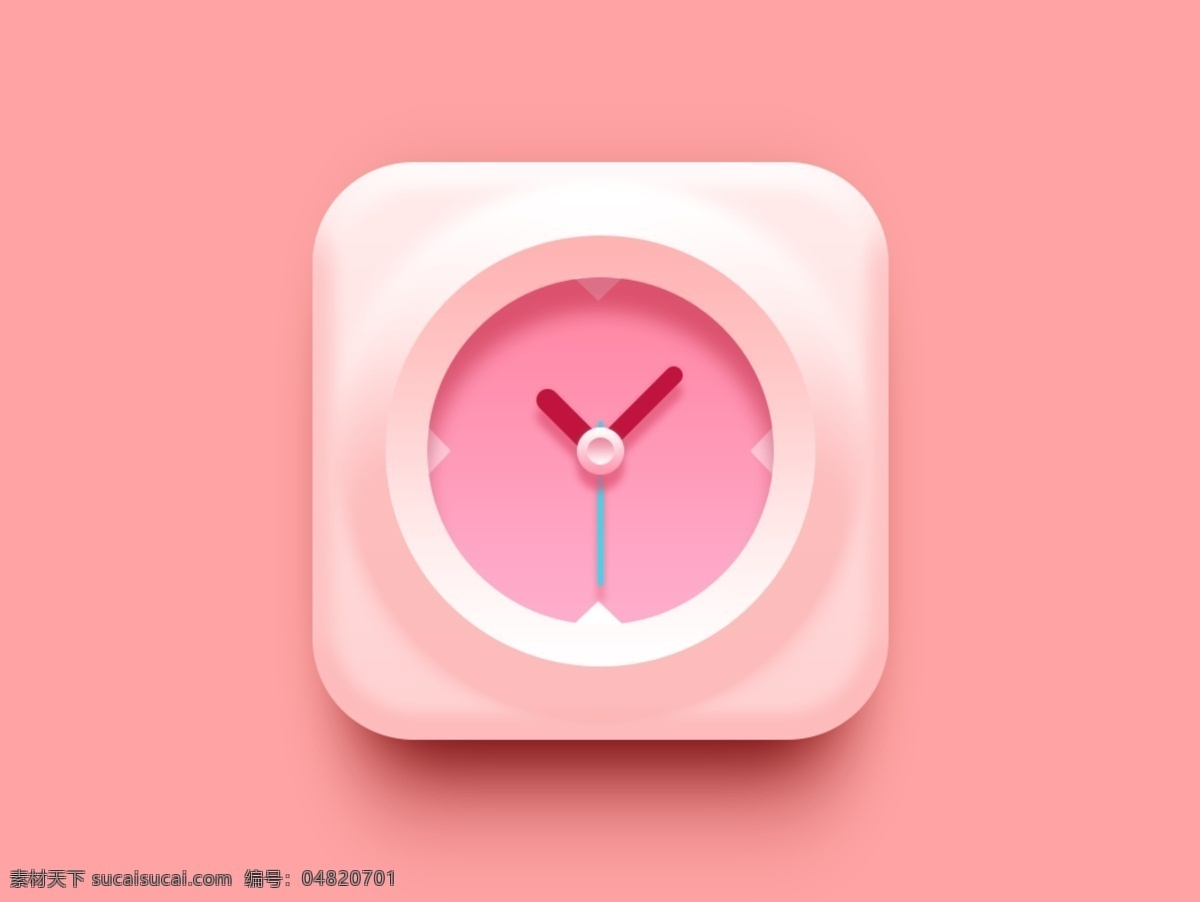 临摹 练习 时钟 变 粉色 图标 icon 练习时钟 psd分层 时钟图标 可爱的 写实图标