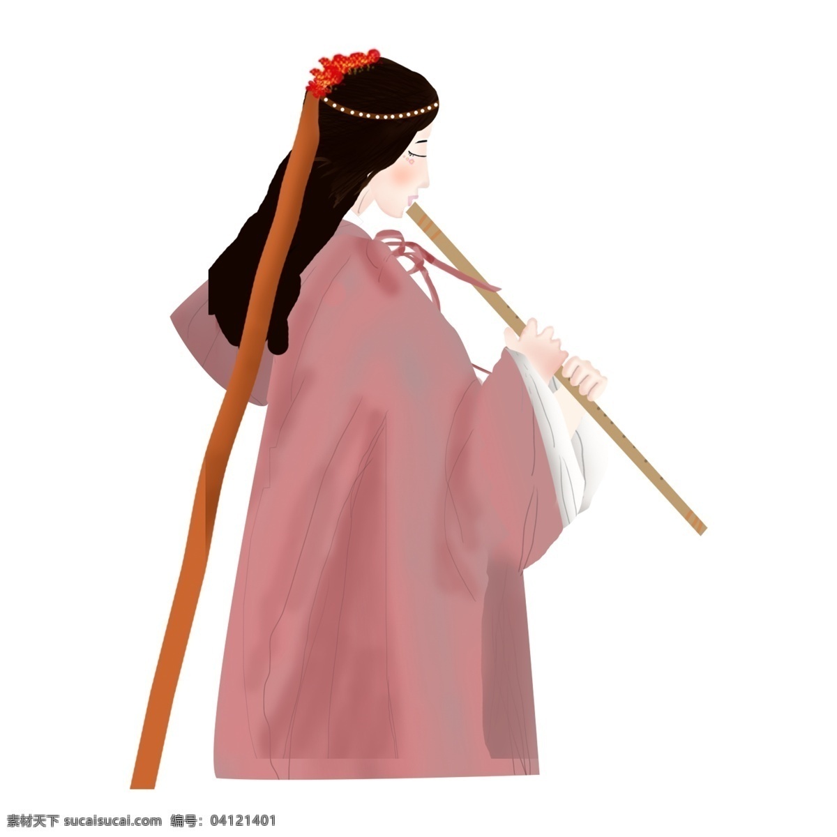 古代 美女 人物 插画 少女 女子 古风元素 人物素材 汉服 元素设计