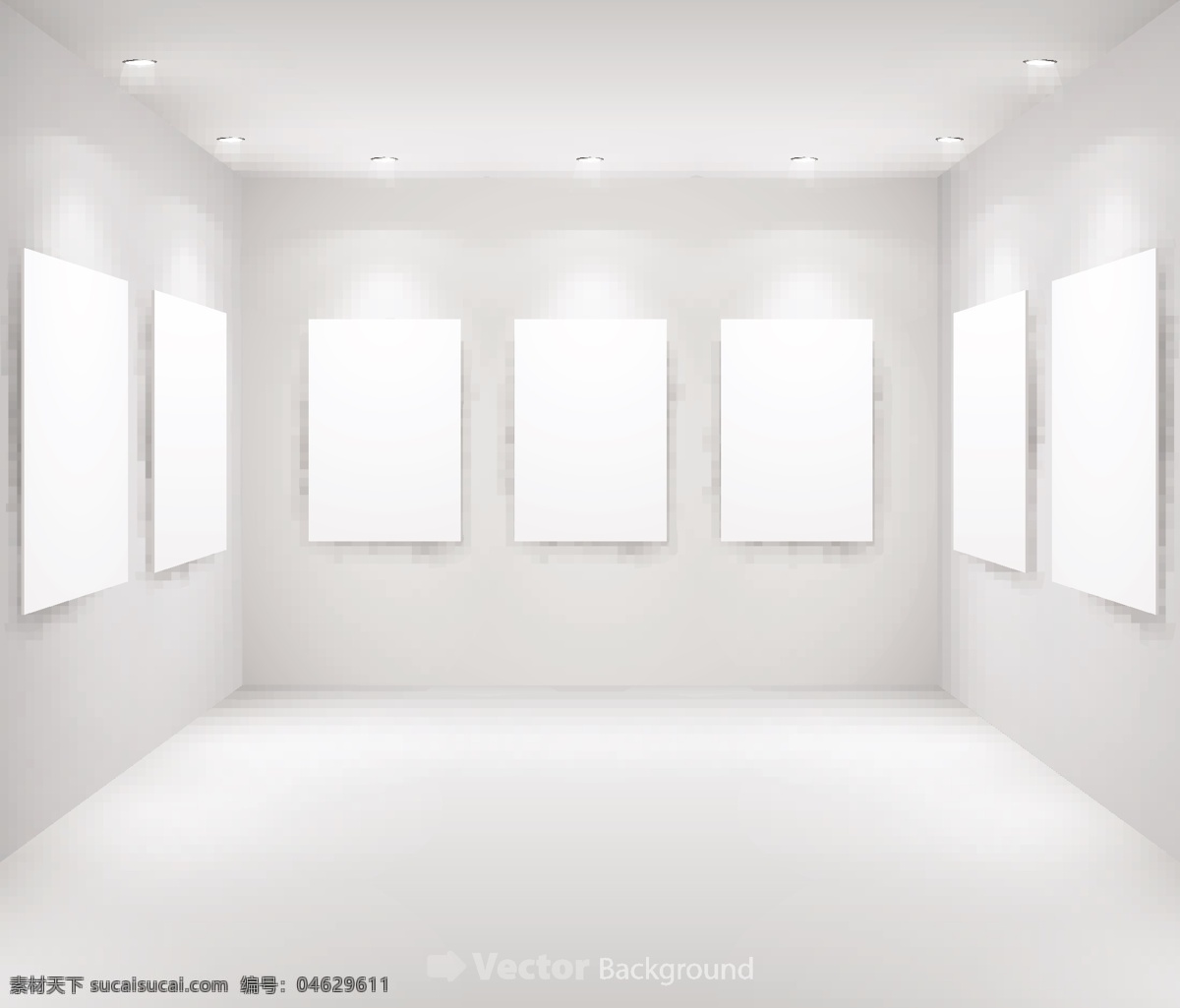 画廊 展示 背景 矢量 三 背景灯 灯光 格式 墙面 矢量素材 展板 关键字 矢量图 其他矢量图