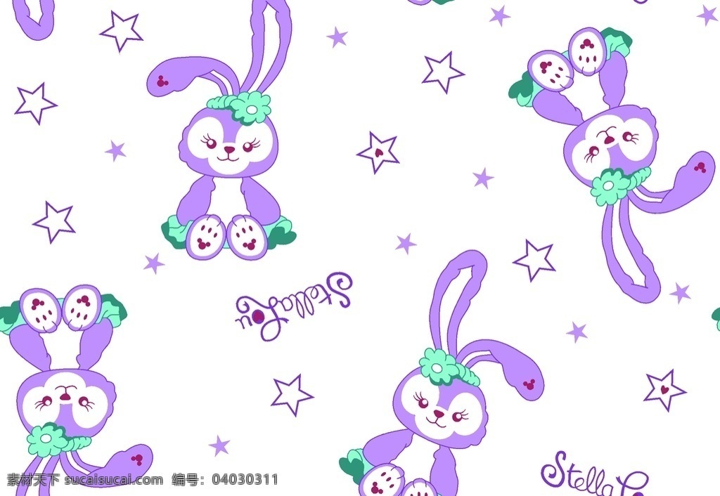兔子图片 卡通 兔子 小兔子 动画 睡衣 女装 数码印花 大牌