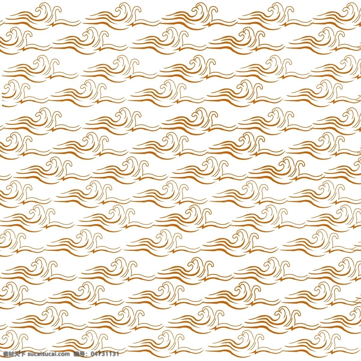 金色 海浪 纹 中国 传统 纹理 底纹 中国风 浪纹
