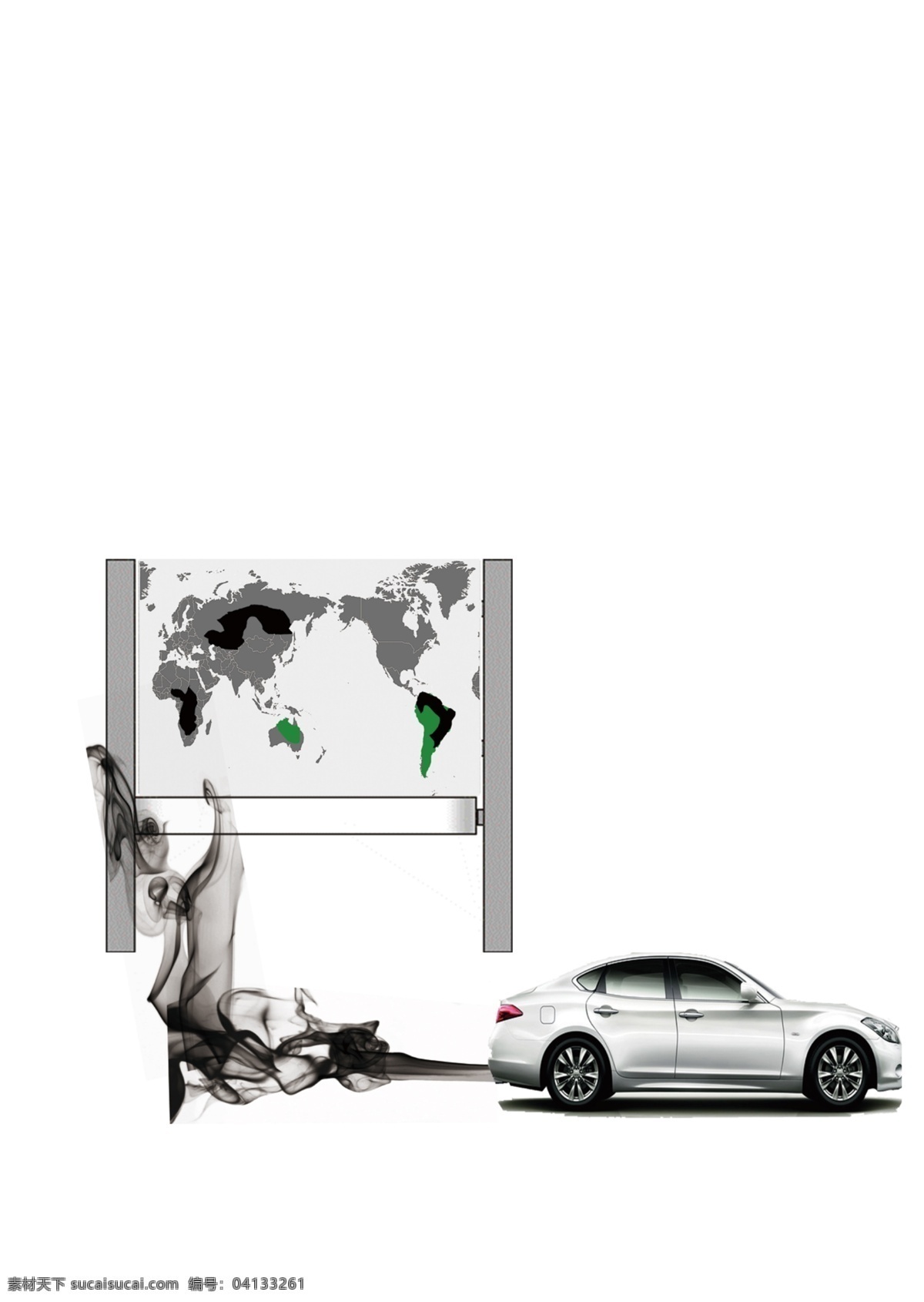 低 碳 出行 海报 低碳出行 广告牌 广告设计模板 夸张 源文件 汽车尾气 其他海报设计