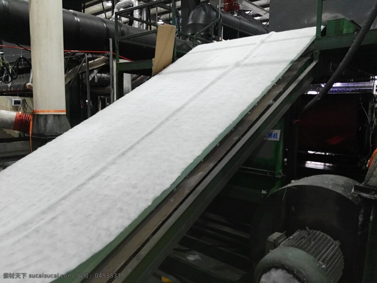 吸音 棉 传送带 吸音棉传送带 隔音棉生产 工业 机器 现代科技 工业生产