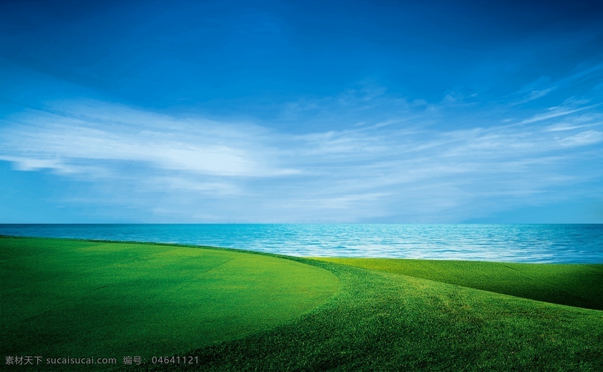 高尔夫球场 蓝天白云 蓝天绿草 蓝天 绿草 草地 草 球场 高尔夫 质感背景 自然景观
