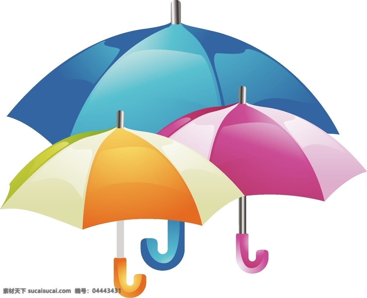 雨伞免费下载 扇 雨伞 花色伞 红伞 蓝伞 黄伞 三个伞 矢量图 其他矢量图
