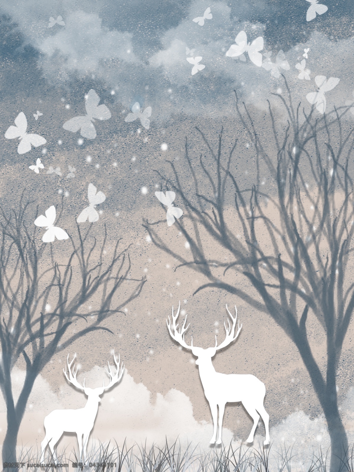 时尚 大气 麋鹿 装饰画 森林 森林麋鹿 北欧麋鹿