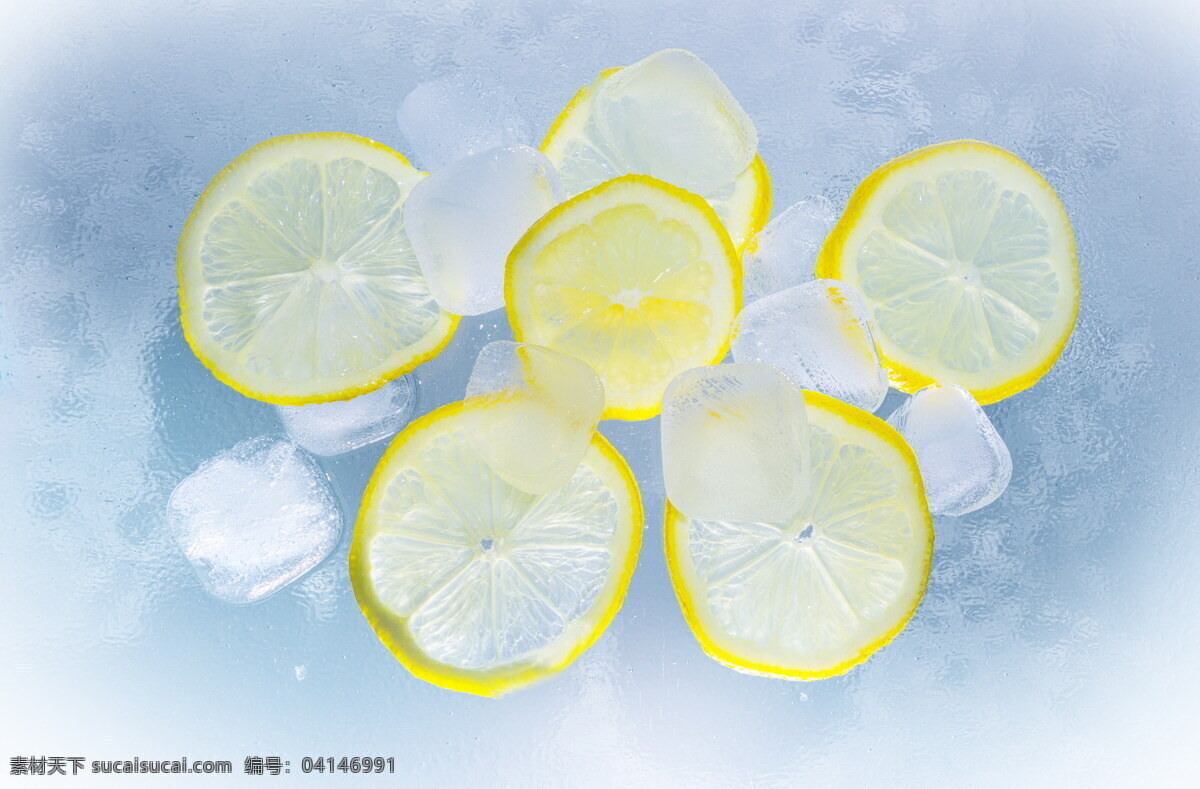 冰 柠檬 片 高清 柠檬片 冰柠檬 黄柠檬 黄色