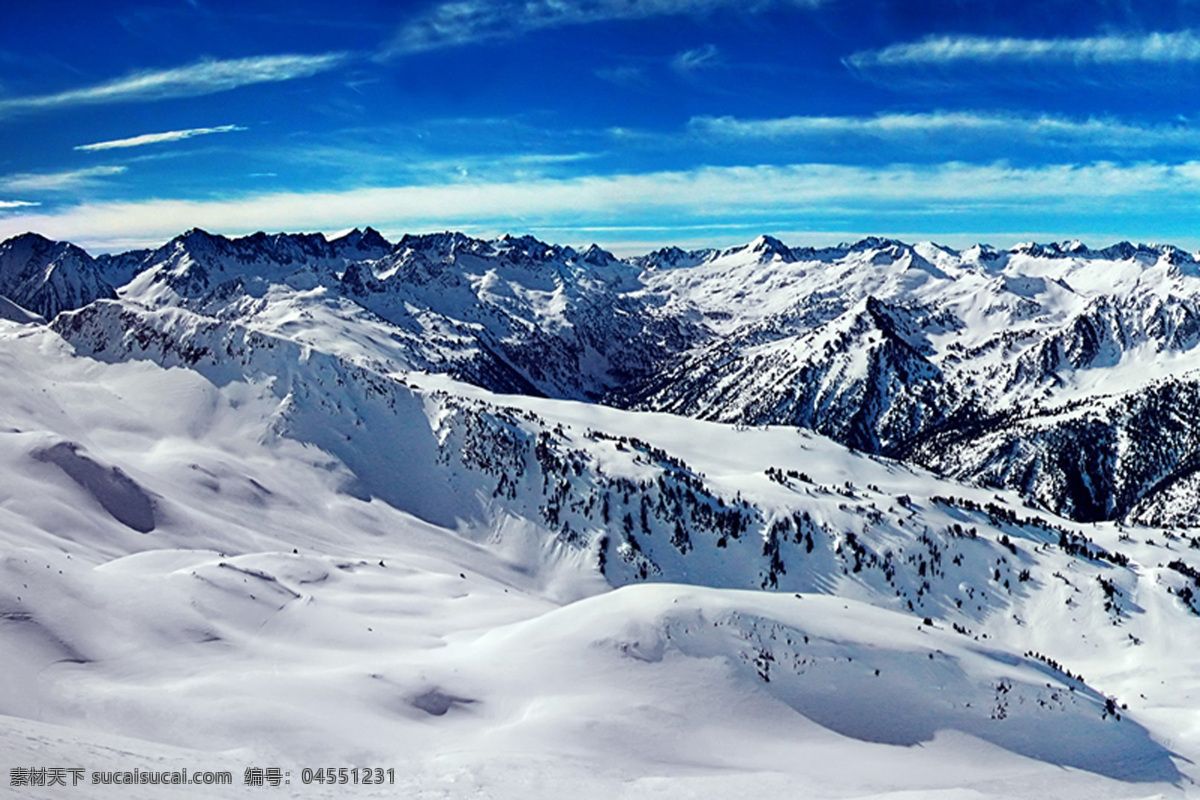 雪山风景 风景雪山摄影 蓝色