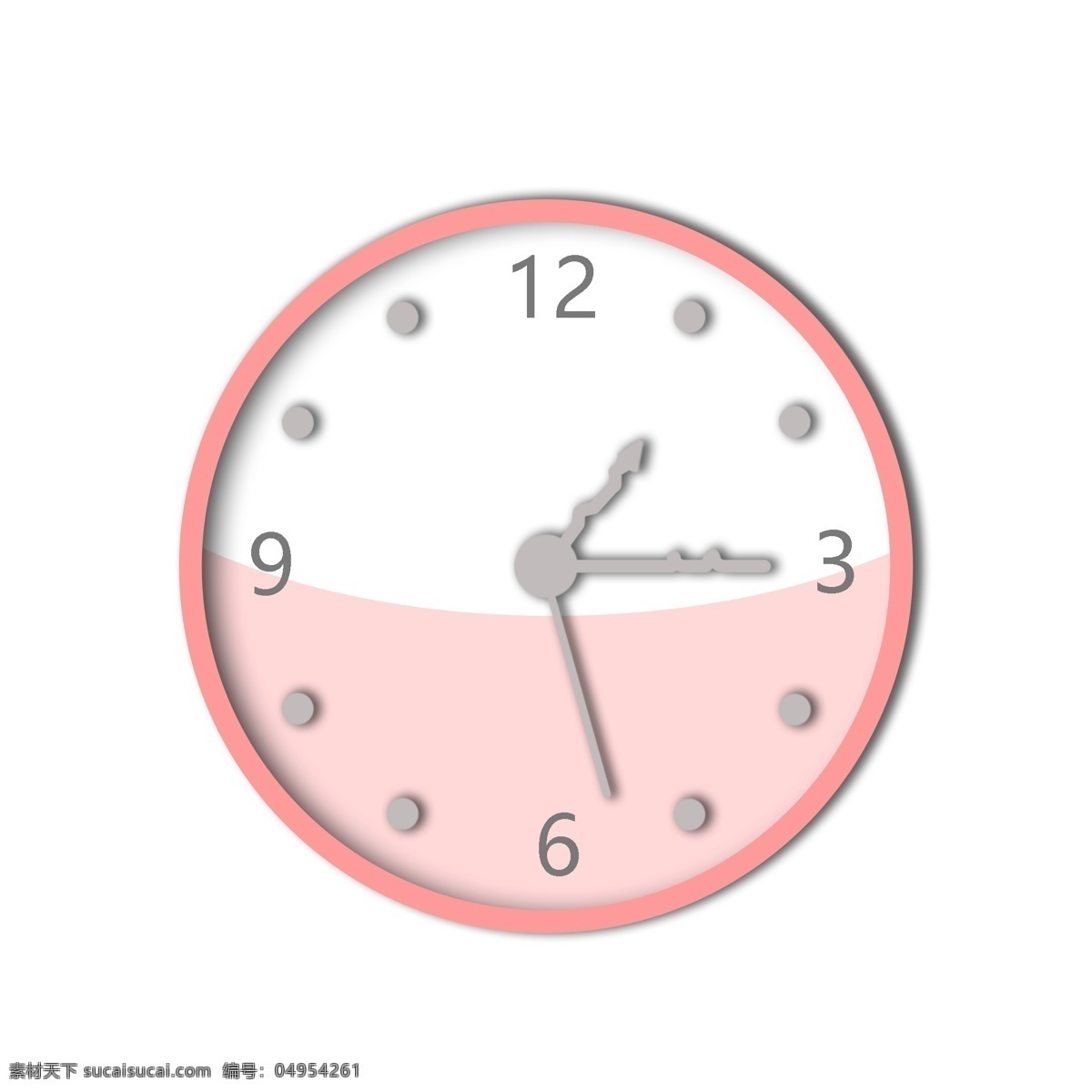 创意 粉色 钟表 插画 圆形钟表 钟表插图 粉色挂钟 粉色钟表 电子钟表 卡通粉色挂钟