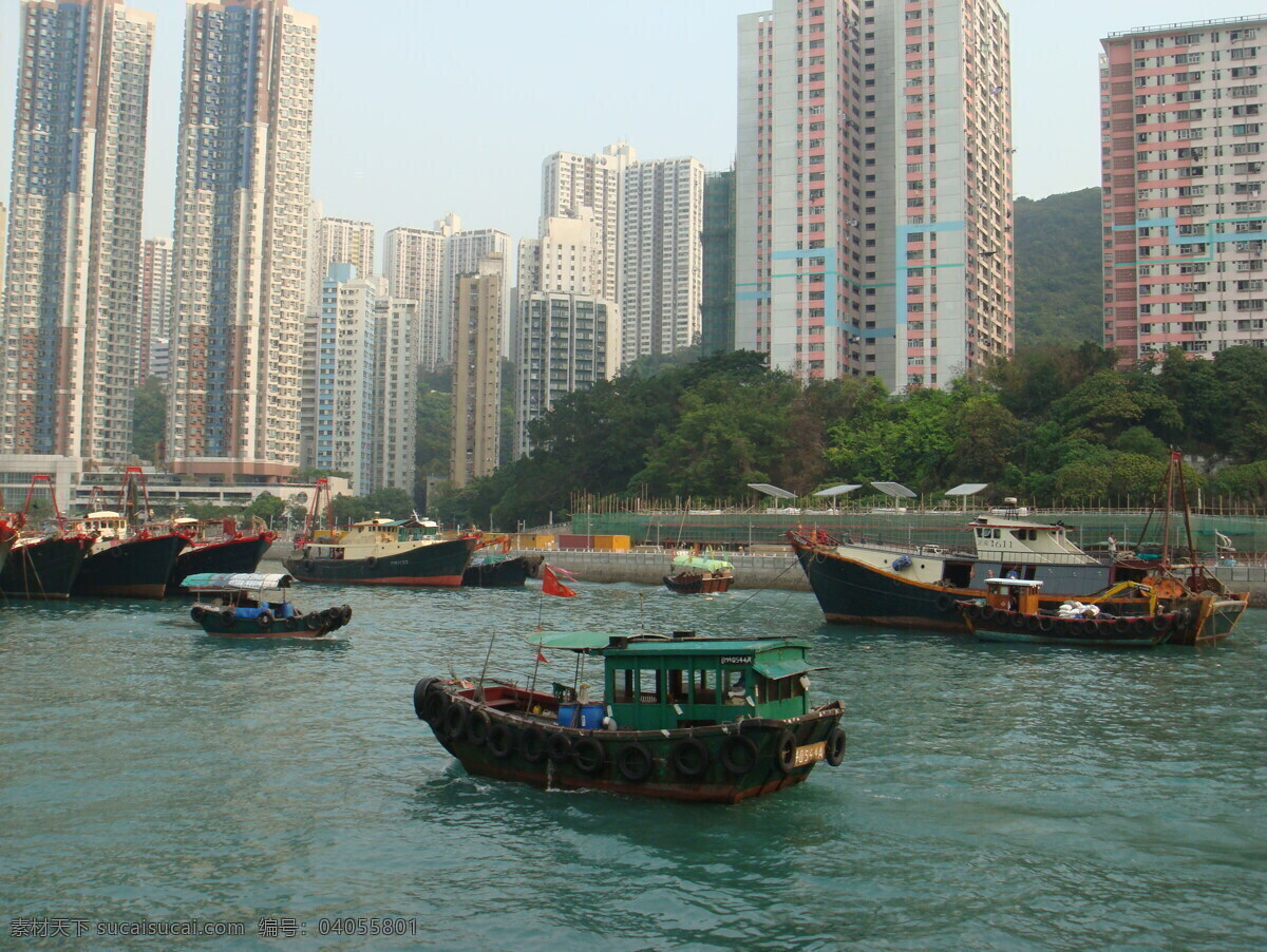 黄竹 坑 国内旅游 海边 建筑园林 旅游摄影 香港 黄竹坑 繁忙 大小 船只 矢量图 日常生活