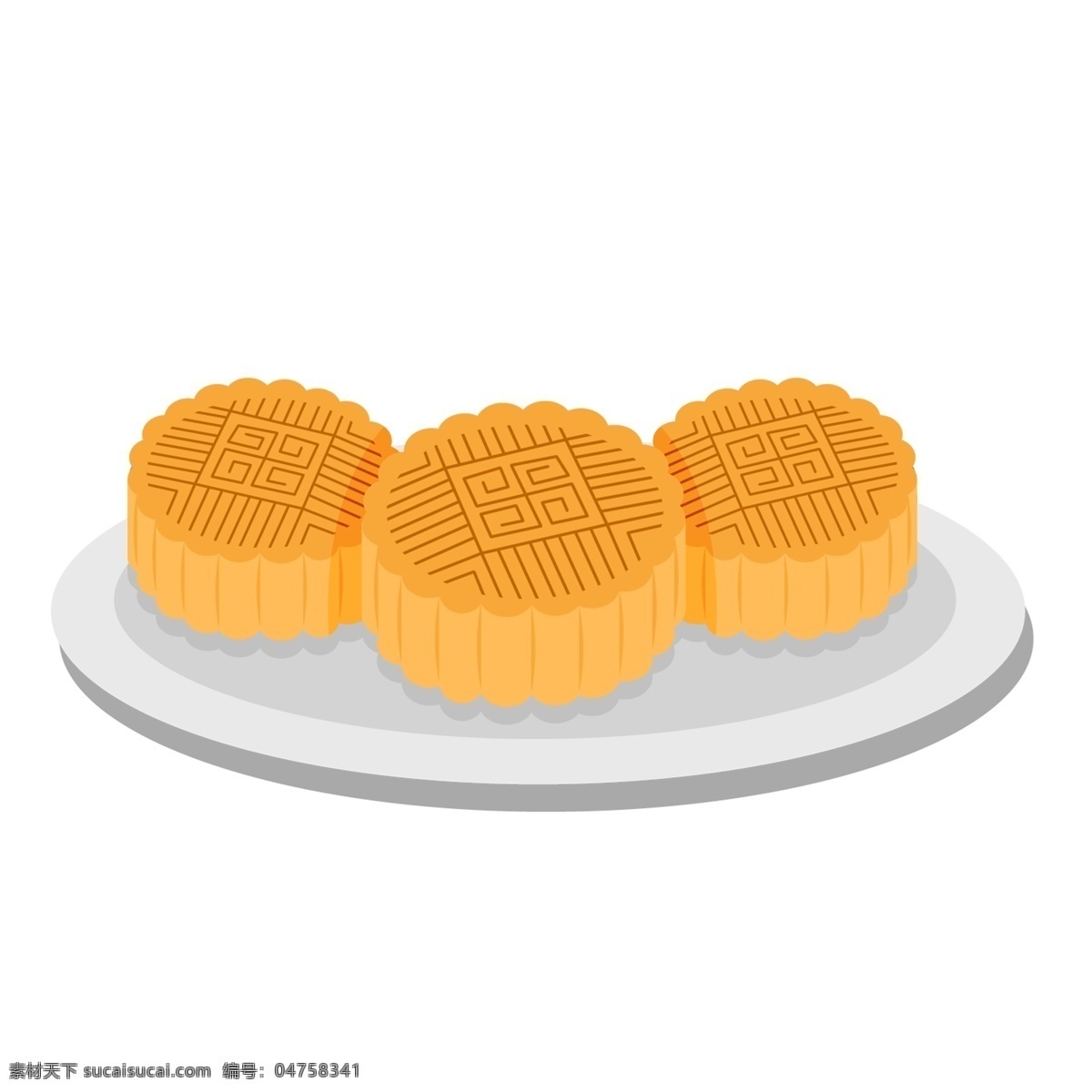 卡通 手绘 月饼 食物 元素 美味 png元素 插画 透明元素 免抠元素