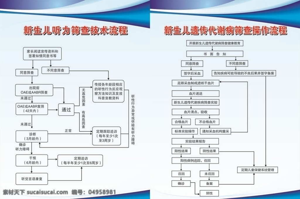 新生儿 疾病 筛查 新生儿筛查 制度 蓝色 蓝色制度 花纹 医院制度 妇产科制度 医院排牌 展板 展板模板