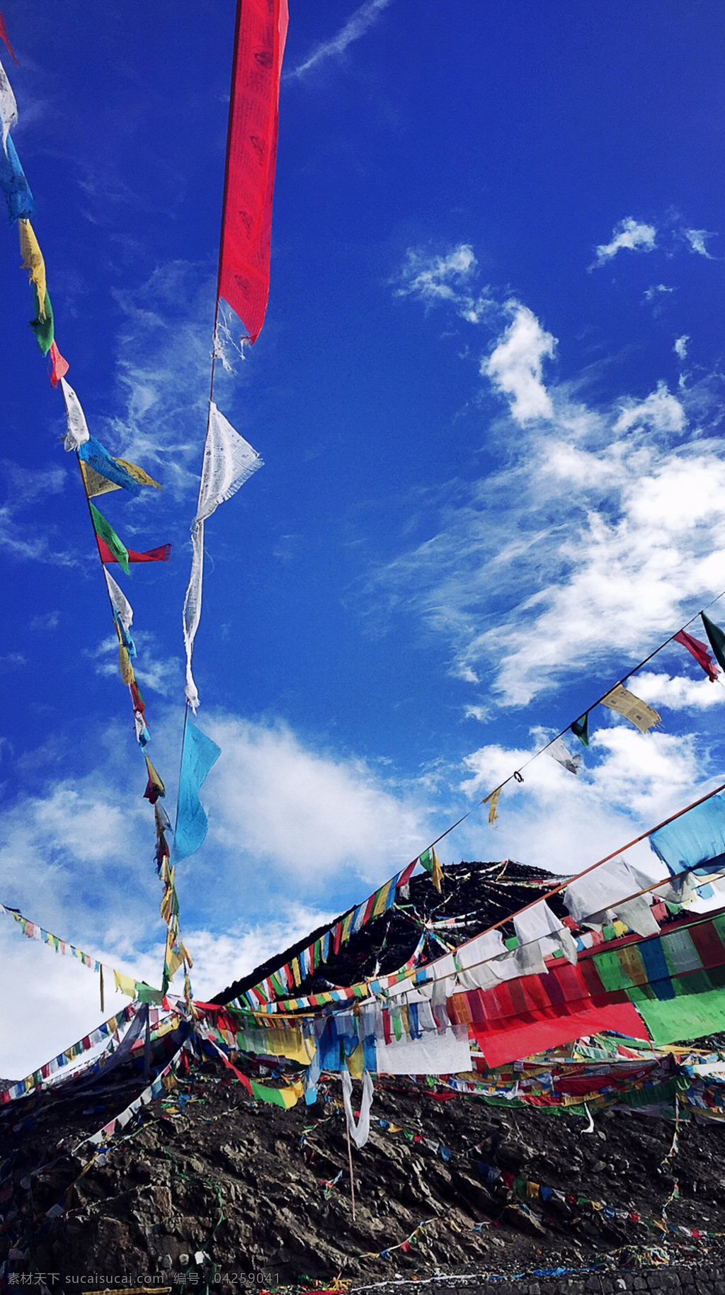 经幡 藏族 宗教 信仰 西藏 彩色 318 国道 风景 川藏线风景 旅游摄影 国内旅游