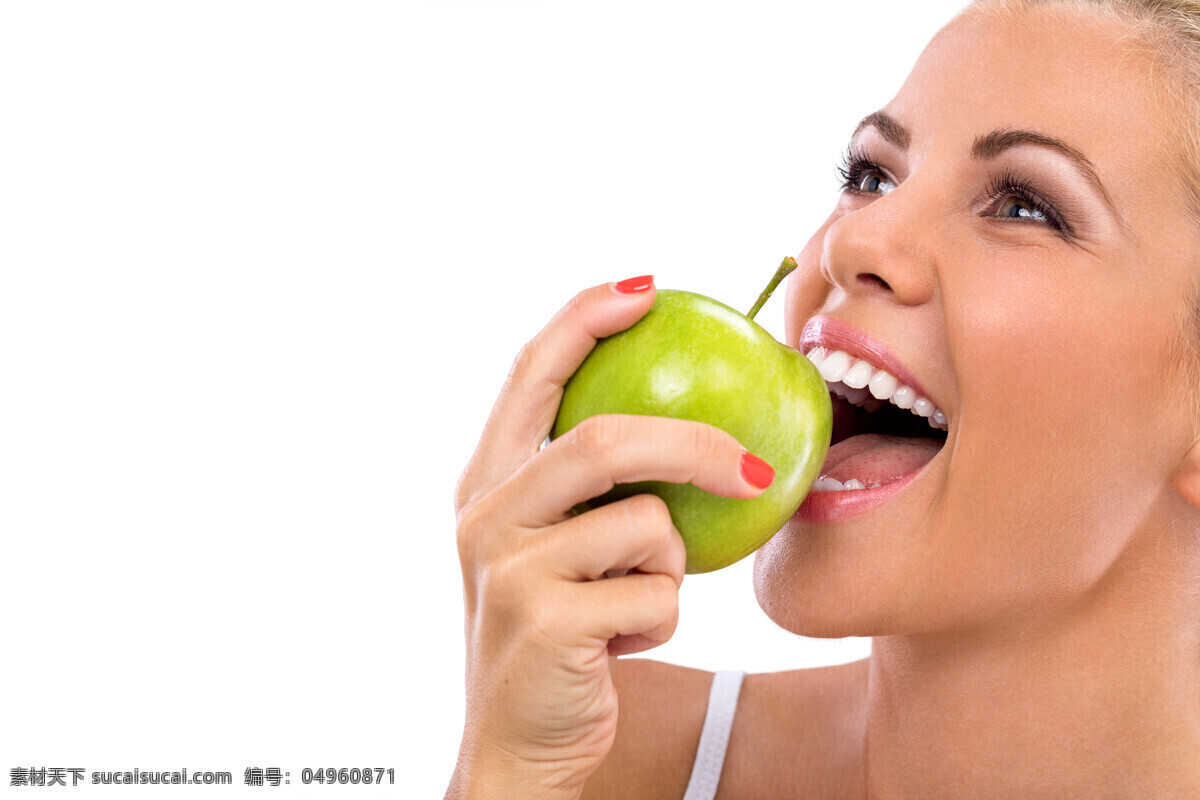 吃 苹果 美女图片 牙齿 牙科 口腔医疗 牙齿医疗 医疗科技 医疗护理 现代科技