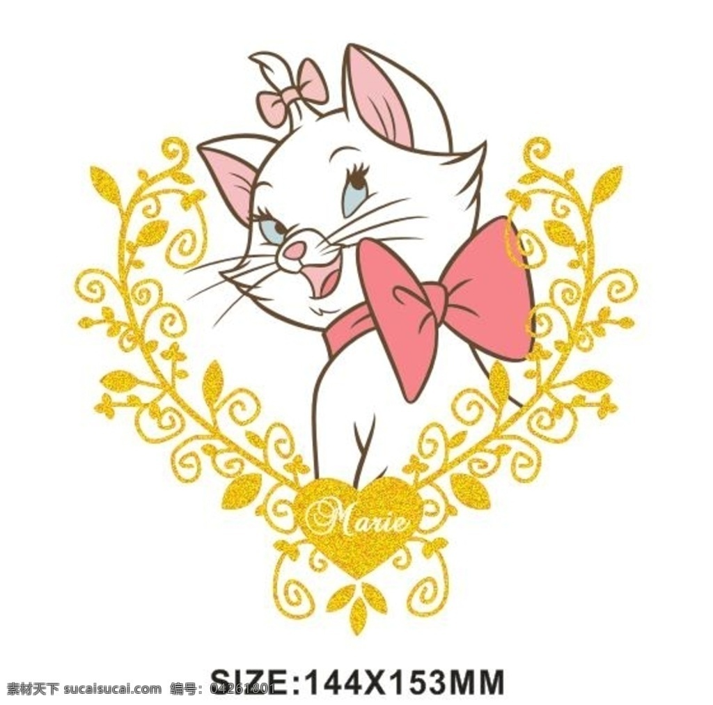 金色富贵猫 marie 猫 迪士尼 动画 动漫 矢量 动漫动画 动漫人物