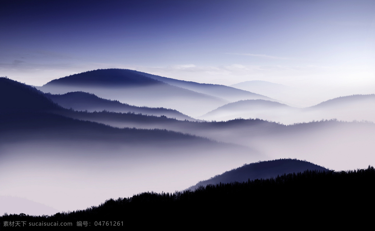 雾海 远山 背景图 装饰画 山 层峦 高山远处 远方 雾 白云 云 自然景观 自然风景