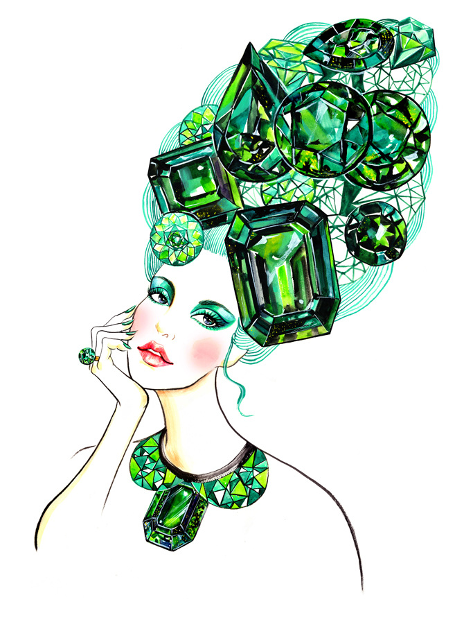 绿色 钻石 饰品 装饰品 服装配饰 女人 时尚 饰品图片下载 服装设计 现代时尚