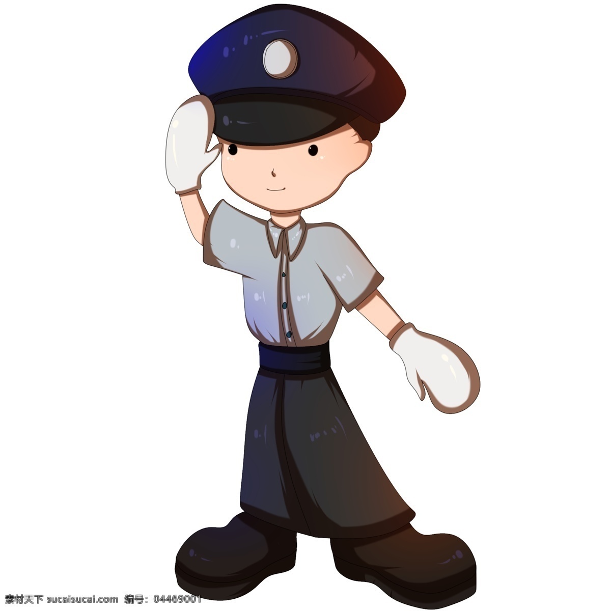 手绘 交通警察 会 插画 警察 卡通警察 插图 警察插画 警察插图 人民警察