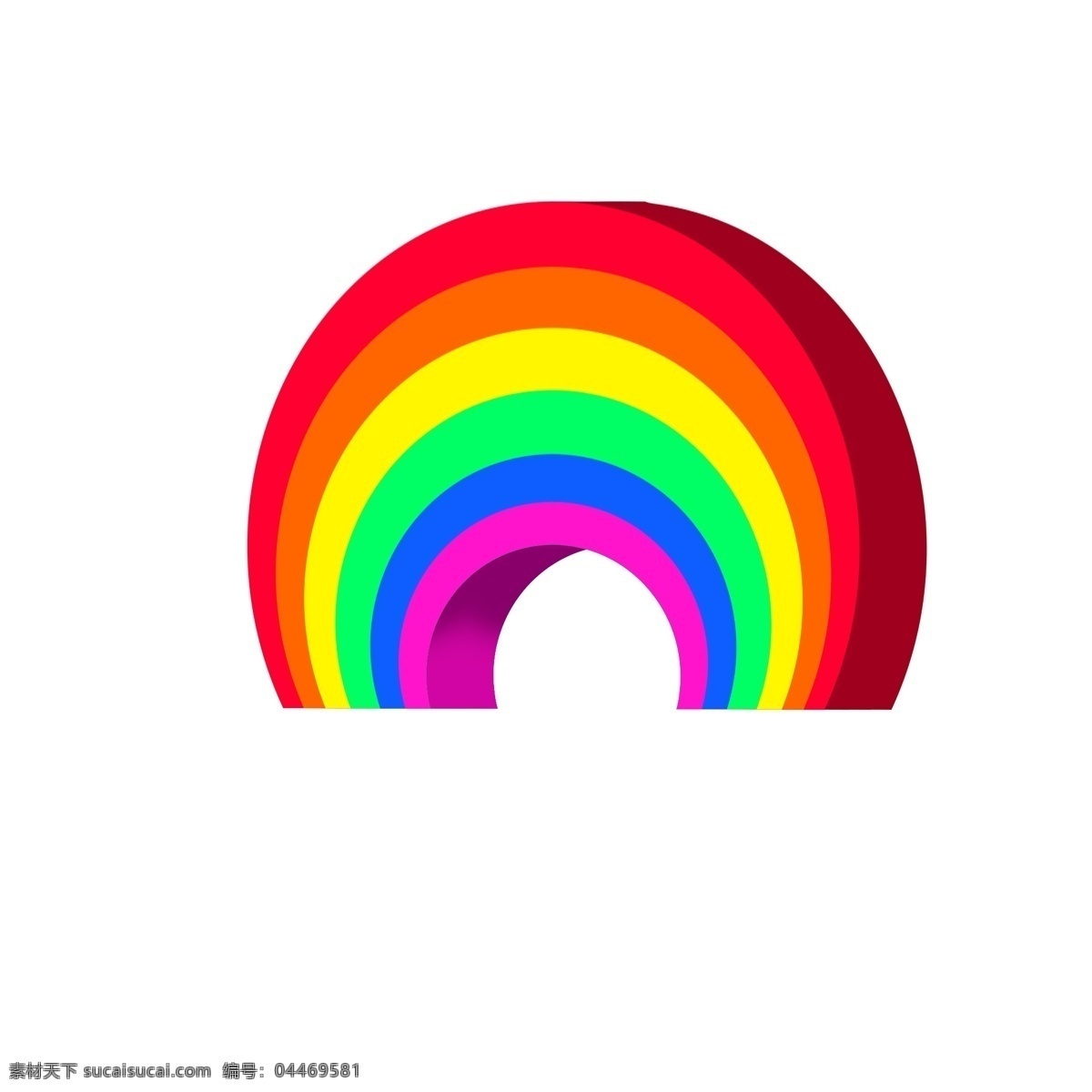 彩色 纹理 彩虹 元素 创意 卡通 插画 弧度 矢量图 光泽
