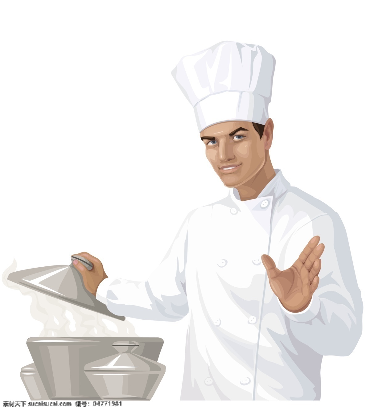 分层 厨师 卡通 源文件 厨师素材下载 厨师模板下载 白衣服厨师 厨房元素 后厨人员 装饰素材 室内设计