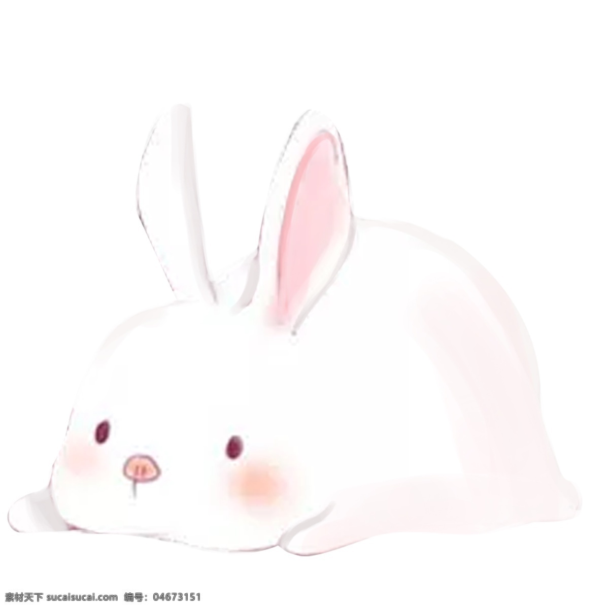 趴 萌 哒 可爱 兔子 元素 粉色小兔 月兔 嫦娥 中秋节 白的的兔子